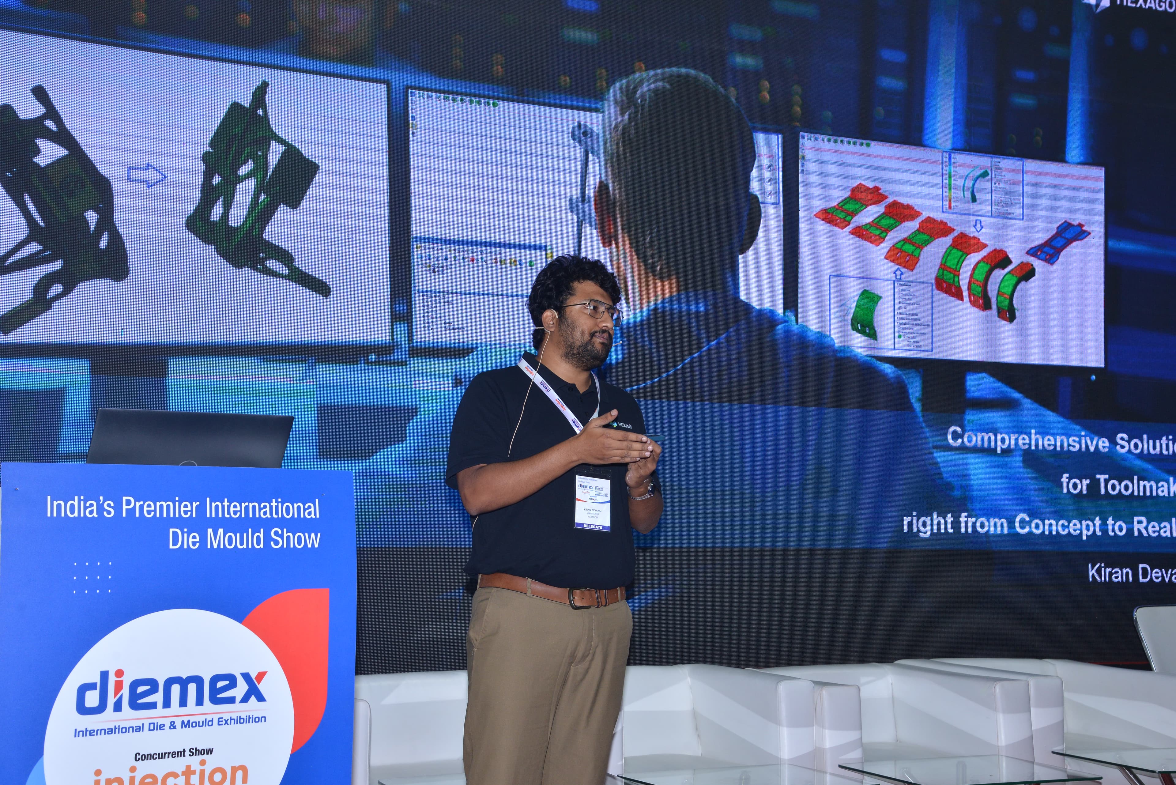 Conference attendees networking and participating in sessions